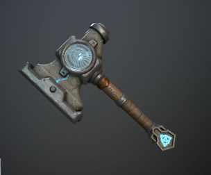 Dwarven blacksmiths hammer with pedestal