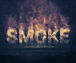 Smoke Text Logo Effect Photoshop