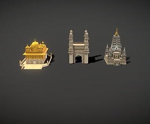 Low Poly Indian Monuments