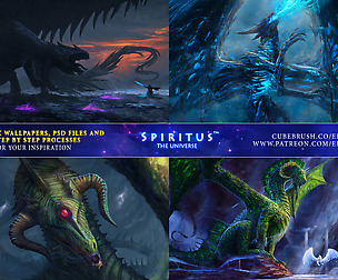 ART PACK I - 4K Wallpapers, PSD and Step by Step