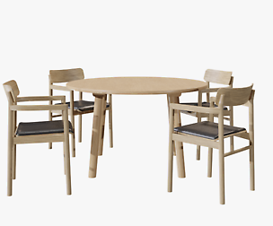 DiningSet V-01-Taro Table and YKSI Chairs