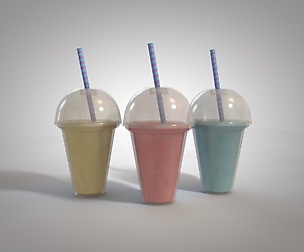 Milk smoothies 3D Model