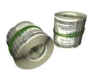 100 Dollars role 3D Model