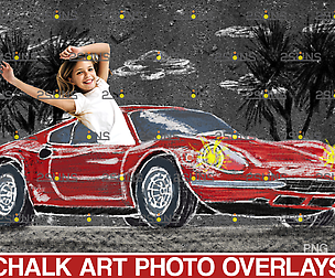 Overlay Father's day Sidewalk Chalk art