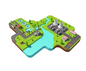 power plant 3D model