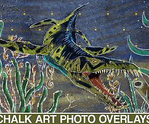 Dinosaurs Chalk art overlays