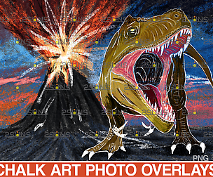 Dinosaurs Chalk art overlays