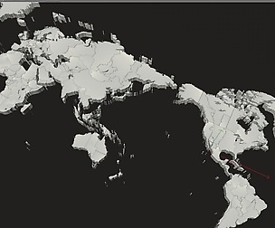 3D model of the world time zones