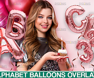 39 Foil Balloon Overlay, Photoshop overlay
