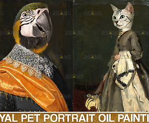 Royal Pet Portrait templates vol.5, Pet Painting