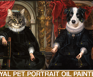 Royal Pet Portrait templates vol.7, Pet Painting