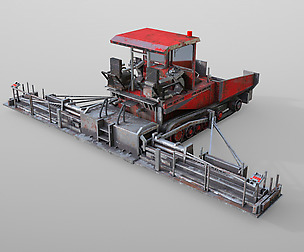Asphalt Paver 3D Model