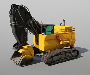 Mining hydraulic shovel 3d Model