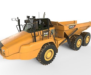 725C2 Three Axle Articulated Truck 3D Model