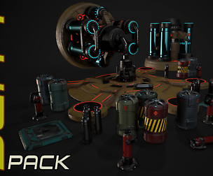Game sci-fi asset pack