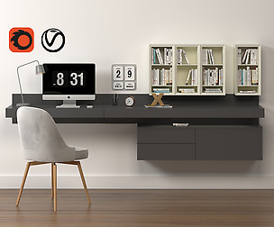Desk set scandinavian