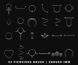 Piercings - zBrush IMM