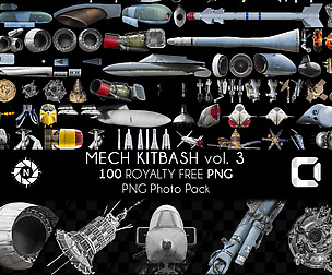 Mech Kitbash 3 - PNG Photo Pack