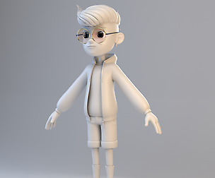 Cartoon Teenage Boy