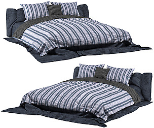 Modern velvet bed