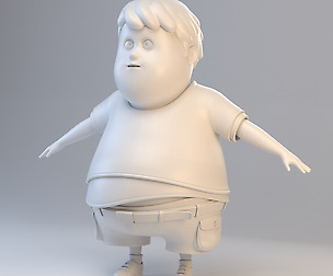 Cartoon Teenage Fat Boy