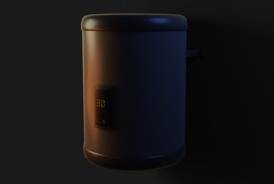 Electric Water Heater GameReady LowPoly PBR
