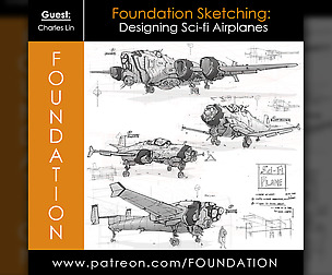 Foundation Sketching - Designing Sci-Fi Airplanes