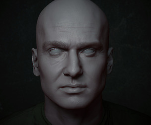 High detailed Male face for game, movie. (Zbrush)