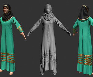 Arab costume cloth for game ready