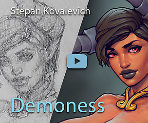Demoness. Free timelapse 12x