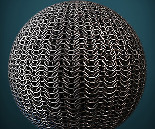 Butted chainmail seamless material