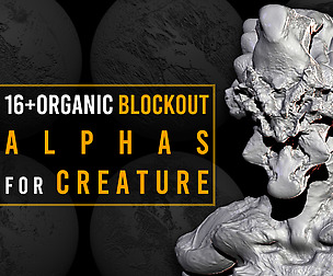 16 Organic BlockOut Alphas for Creature