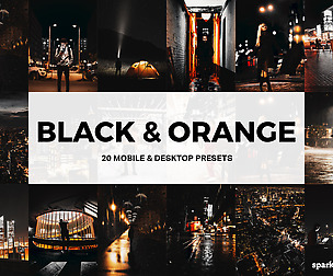 20 Black & Orange Lightroom Presets and LUTs