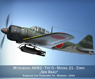 Mitsubishi A6M2 Sen Baku - Kamikaze Unit