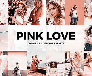 20 Pink Love Lightroom Presets and LUTs