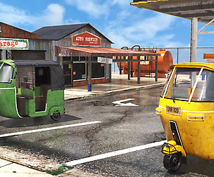 Suburban Gas Station