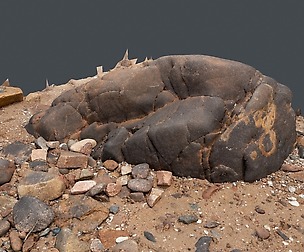 Beach Rock_0014_only HighPoly Mesh (16K Texture)