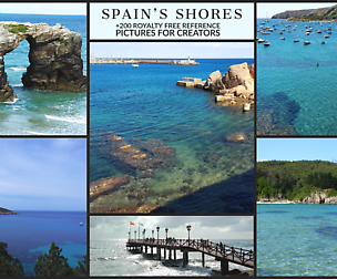 Spain's Shores: +200 Royalty Free Ref Pictures