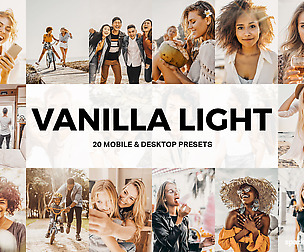 20 Vanilla Light Lightroom Presets and LUTs