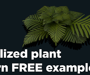 Stylized Plant Fern FREE Example