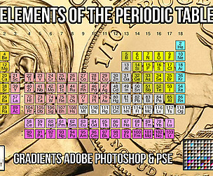 Elements of the Periodic Table Photoshop Gradients