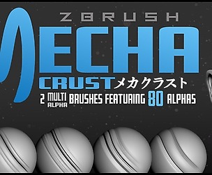 MechaCrust: Zbrush Panel Line Brushes