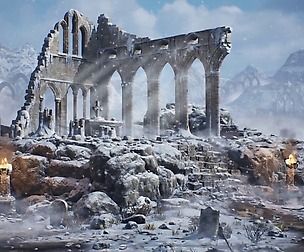 Modular Gothic Temple Unreal Engine UE4