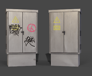 Street Electricity Box-Utility Box- GameReady PBR