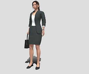 business girl with handbag