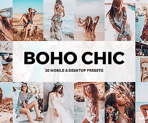20 Boho Chic Lightroom Presets and LUTs