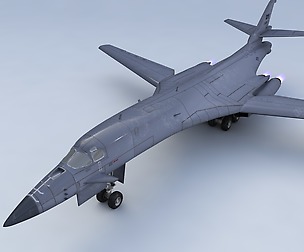 B 1B Lancer Bomber 3D Model