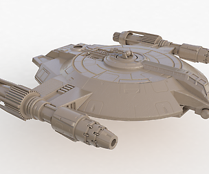 Lanzer Class Clay Spaceship Vray