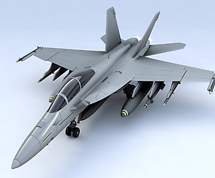 Boeing FA-18EF Super Hornet Block III 3D Model