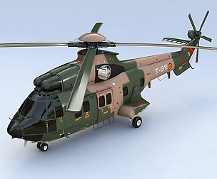 Eurocopter As 332 superpuma 3D Model